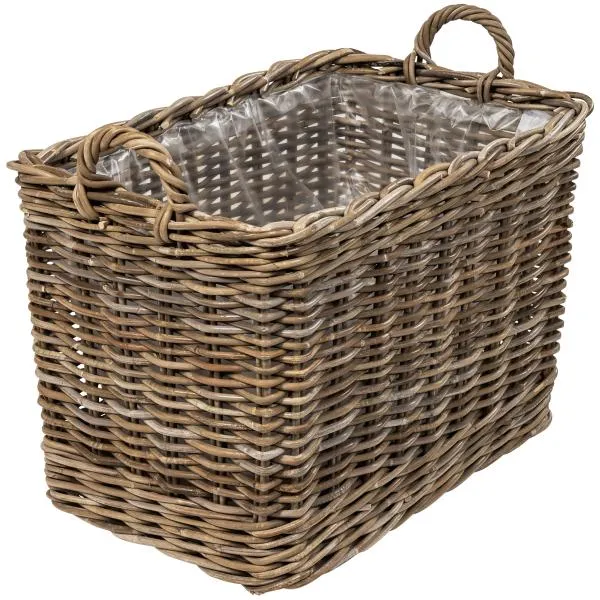 Lang kurv med hjul 68x42x45cm