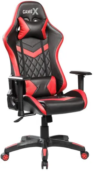 GameX GameX Lopez kunstlær svart/rød 70x65x134cm
