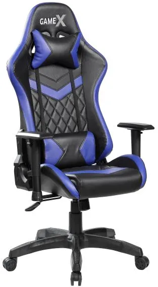 GameX GameX Lopez kunstlær svart/blå 70x65x134cm